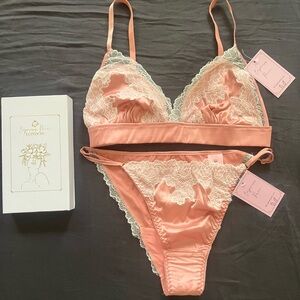 New! EMPRESS MIMI ‘Le Vie En Rose’ Bralette & Panty Set
